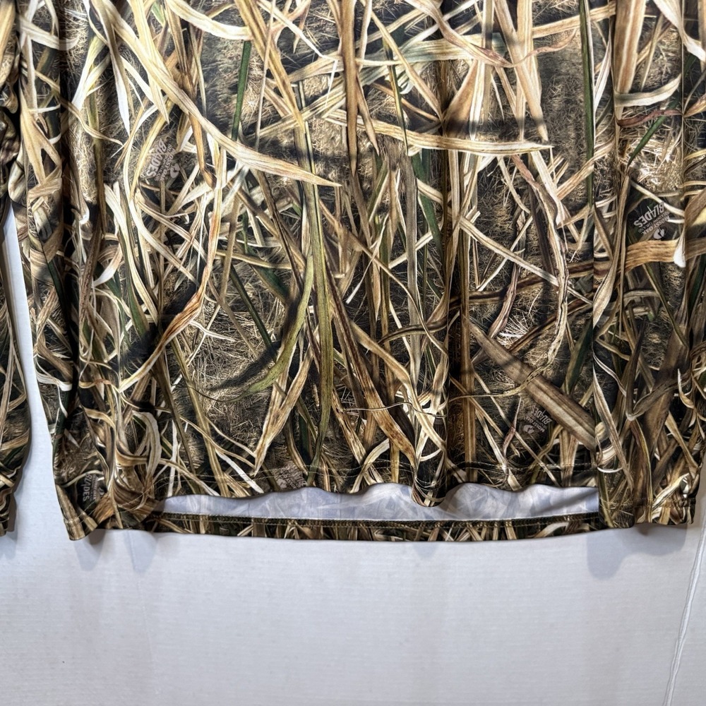 Mossy Oak Shirt Mens XL Brown Blades Camo Long Sleeve Hunting Performance Tee - Picture 4 of 6
